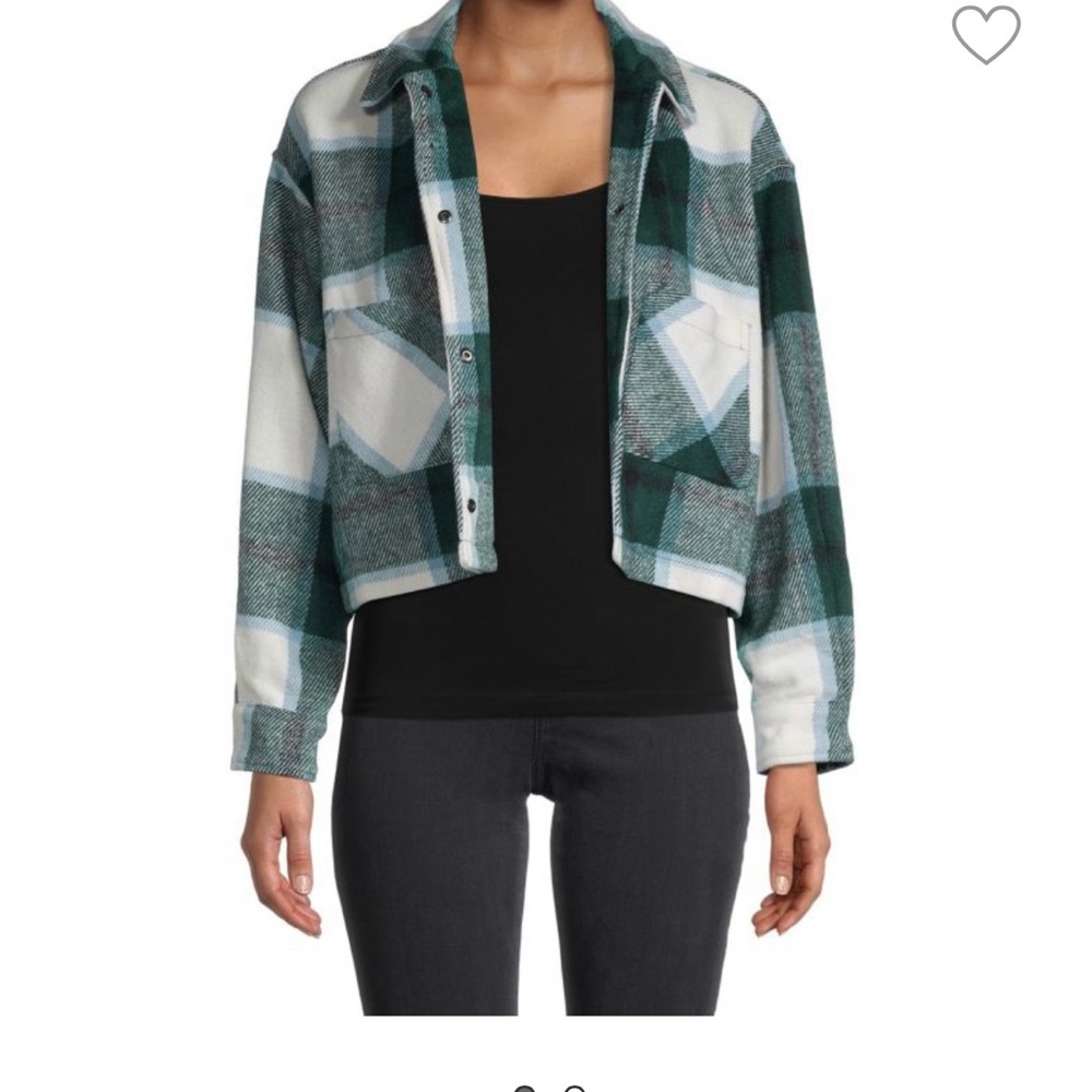 For The Republic Green Plaid Jacket